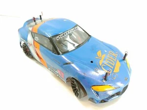 Yokomo 1/10 4wd RC Drift Car Roller Rolling Chassis w/ Drift Tires & Custom Body - Picture 1 of 16
