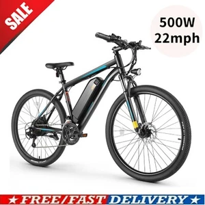27.5" 500W 48V Commuter Electric Bike Mountain Bicycle 20mph for Excercise NOW - Picture 1 of 48