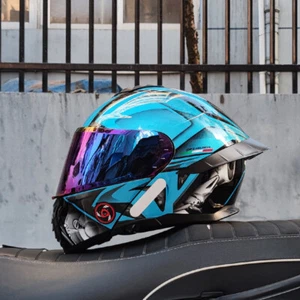 Double lenses Modular Motorcycle Helmet Unisex Full Face Racing Motorbike Helmet - Picture 1 of 11