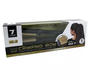 BRAND NEW! Tyche Double Coated Gold Ceramic Crimping Iron TGC150 1 1/2 inch - Picture 1 of 10