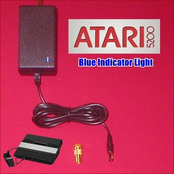 AC Adapter W/LED & GOLD RF TV Adapter for the Atari 5200 2 Port System ONLY NEW - Image 1 of 3