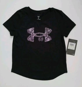 Brand New Under Armour Black Spider Web Geometric Shirt Sz.4 (Halloween Design) - Picture 1 of 10