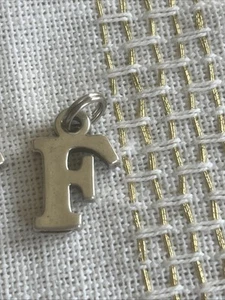 Sterling Silver Charm Bracelet Pendant 925 Jewelry SJC Letter F Vintage - Picture 1 of 5