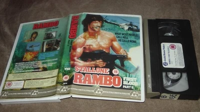 First Blood Part 2 Rambo VHS Video Tape Ex Rental Big Box Cert Guild RARE Releas - Image 1 of 4
