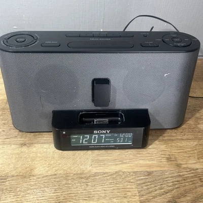 Sony ICF-C1ipMK2 FM/AM Dream Machine Clock Radio iPod Dock Tested Works - Image 1 of 4