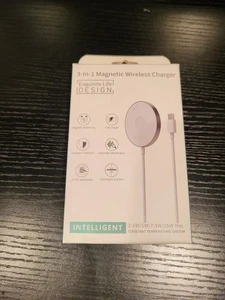 Cargador Inalámbrico Magnético 3 en 1 - Negro - Imagen 1 de 7