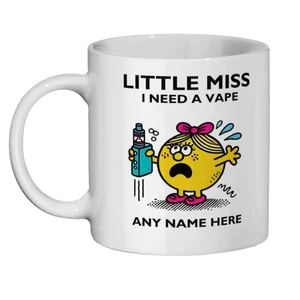 Little Miss Mug Personalised Vape Smoker Funny Gift Birthday Cup Work Banter - Picture 1 of 4