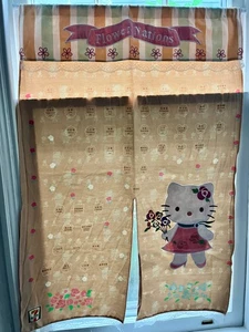 Hello Kitty Sammlerstück 7-11 Promo Blume Nationen Leinwand Noren Vorhang große Applikation - Bild 1 von 9