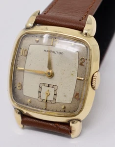 Vintage ca. 1950 Herren Hamilton Blake Kissen 14k Gold Filled cal. Armbanduhr 747 - Bild 1 von 14
