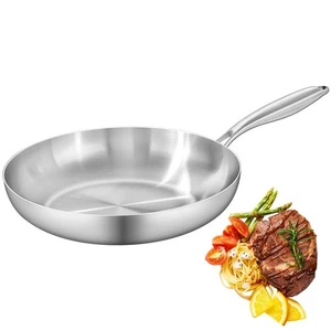 12 Inch Tri-Ply Stainless Steel Frying Pan, Skillet, pan, Induction Cooking P... - Picture 1 of 6
