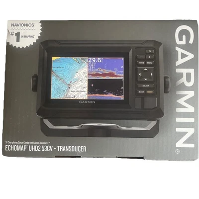 Garmin Echomap UHD2 53CV Fishfinder Chartplotter  w/ GT20-TM & US Inland Maps - Image 1 of 4