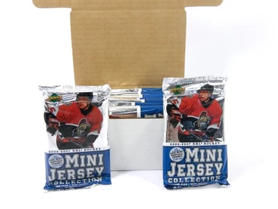 Lot of (10) 2006-07 Upper Deck Mini Jersey Hockey Pack (3 Cards + 1 Mini Jersey)