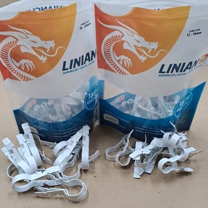 50 x LINIAN SuperClips White – 25x 12–14mm & 25x 18–20mm (1LSW1214 + 1LSW1820) - Picture 1 of 23