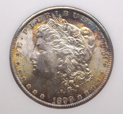 1899 "O" Morgan SILVER Dollar $1 NGC MS64 #079 Unc BU *FATTY* Toning ECC&C, Inc. - Image 1 of 4
