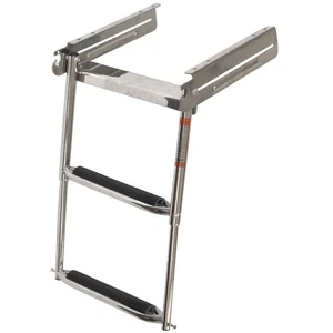 Escalera telescópica de montaje inferior para barco 735795 | 2 pasos 23 pulgadas de acero inoxidable - Imagen 1 de 6