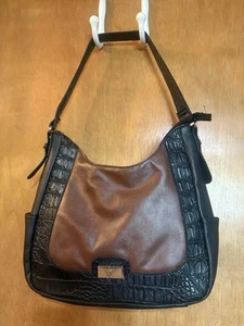 Black And Brown Shoulder Bag Purse - Picture 1 of 6