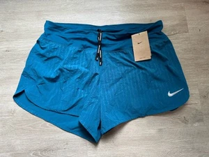Nike Running Women’s Dri-Fit Eclipse Swoosh Love Shorts Lined DM7381-404 Sz XL - Picture 1 of 4