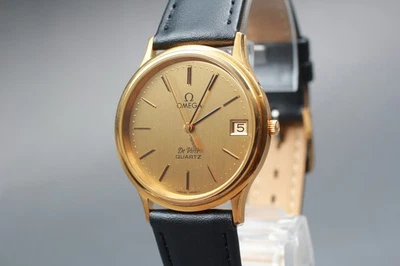 Vintage 1986 Omega De Ville Gold Stick Dial Quartz Ref.196.0158 Mens [Near Mint] - Image 1 of 4
