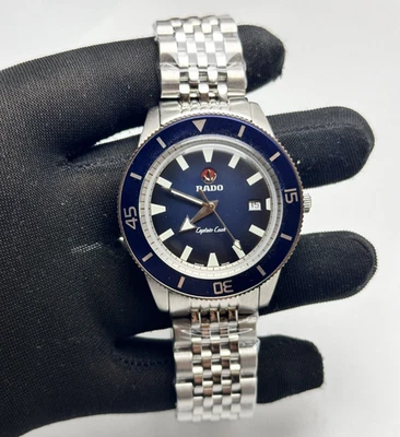 Orologio Uomo Rado Captain Cook Svizzero Automatico Solo Data 42mm Blu - Immagine 1 di 4