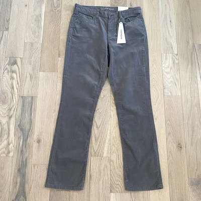 Lands End Mid Rise Straight Leg Corduroy Pant Size 10 Gray New - Image 1 of 4