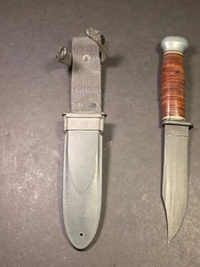 Cuchillo de Combate MK1 de Colección Raro Segunda Guerra Mundial Marina de los Estados Unidos con Vaina Original - PAL RH-35 Bl - Imagen 1 de 9