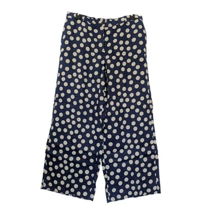 J. Crew Harbor Pant in Dot Linen Size XL Blue Ivory Dot NWOT CH856 - Picture 1 of 7