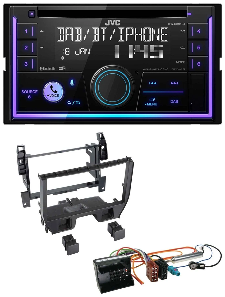 JVC MP3 USB 2DIN DAB Bluetooth CD Autoradio für Citroen C3 2010-2016 DS3 ab 2010 - Bild 1 von 4