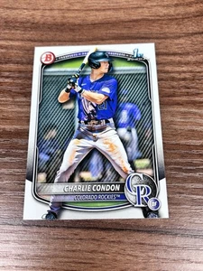 Lote de papel 30X Bowman Charlie Condon #BP-75 Rockies 2025 - Imagen 1 de 4