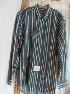 Colours Alexander Julian Button Up Shirt M Stripes  NWT - Picture 1 of 8