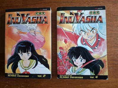 Inuyasha Volumes 2 & 4 English Manga Viz Media - Image 1 of 2