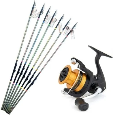 Kit Trota Lago Canna hydrus  4,10m 6-15g + Mulinello Shimano FX 3000 - Immagine 1 di 3
