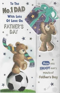 TO THE NO.1 DAD FATHER'S DAY CARD 9 X 6 INCHES - Picture 1 of 2