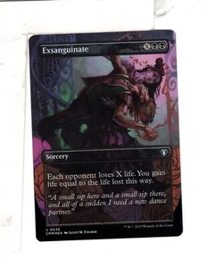 MTG SkeenAB Exsanguinate BORDERLESS FOIL from CMM. NM. - Picture 1 of 2