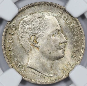 ITALY SILVER LIRA 1906 R NGC MS65 TOP POP FINEST KNOWN - Picture 1 of 3