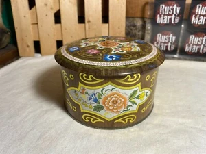 Vintage Floral Pattern Designed by Daher Collectible Tin ~ Made in England - Picture 1 of 7