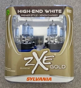 Sylvania 9007 SilverStar zXe Gold Halogen Headlight Pair Set 2 Bulbs NEW SEALED - Picture 1 of 3