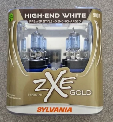 Sylvania 9007 SilverStar zXe Gold Halogen Headlight Pair Set 2 Bulbs NEW SEALED - Image 1 of 3
