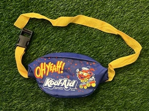 Vintage 90's Kool Aid Fanny Pack Blue Yellow Skateboard Oh Yeah! 1990's - Picture 1 of 8