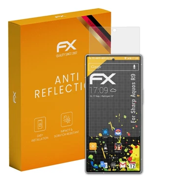 atFoliX 3x Screen Protection Film for Sharp Aquos R9 matt&shockproof - Image 1 of 4