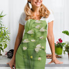 fr Rose Printed Linen Apron Waterproof Kitchen Cooking Bibs Adult Apron (68x55cm