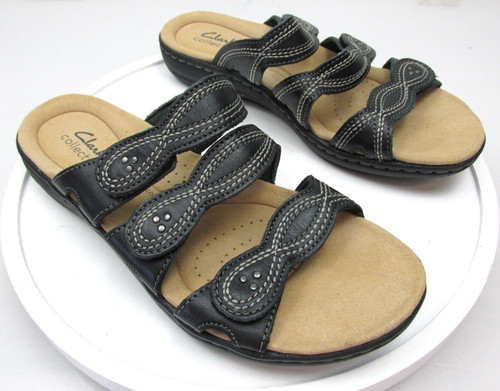 Clarks Collection Sandali Donna 6 5 M Regolabili Nero Slide On Ballerine