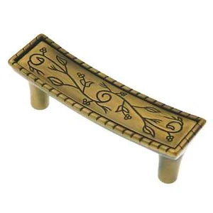 Lot of 9 Amerock Vineyard Elegant Brass 3"cc Leaf Drawer Bar Pull BP4465-1-#9 - Picture 1 of 13