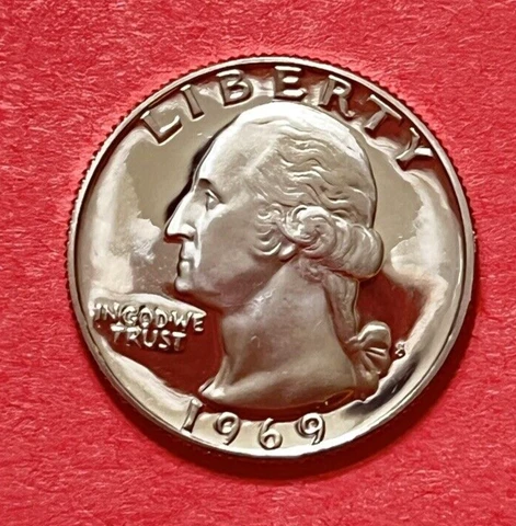 1969 S Washington Quarter BRILLIANT GEM DEEP CAMEO PROOF Cover