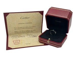 CARTIER LOVE CLASSIC RING 18K WHITE GOLD 5.5MM LADIES RING SIZE 52 (EPJ028135) - Picture 1 of 8
