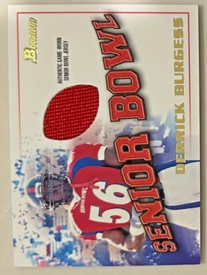 2001 Bowman Rookie Relics #BJ-DBU Derrick Burgess - - Image 1 of 2
