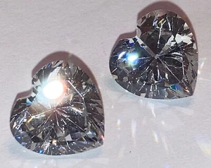 2-12mm X 12mm Heart Shaped Loose Cubic Zirconia Ready To Set. Excellent Quality - Picture 1 of 4