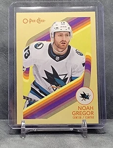 Noah Gregor 2023-24 O-Pee-Chee Retro Blank Back San Jose Sharks SP - Picture 1 of 2