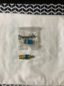 Swagelok Brass Push-on Hose Fitting, 1/4" Hose x 1/4" NPT, B-PB4-PM4 lot of 2 - Picture 1 of 5
