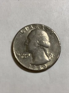 Rare 1980 filled mint mark quarter. Error In God We Trust,All Filled In - Picture 1 of 5