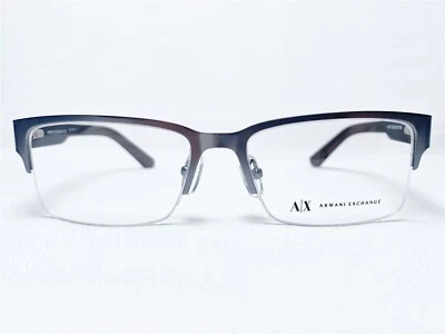 NUEVO Armani Exchange AX1014 6060 Hombres Gunmetal Medio Borde Anteojos Monturas 53/17 Foto 1 de 4